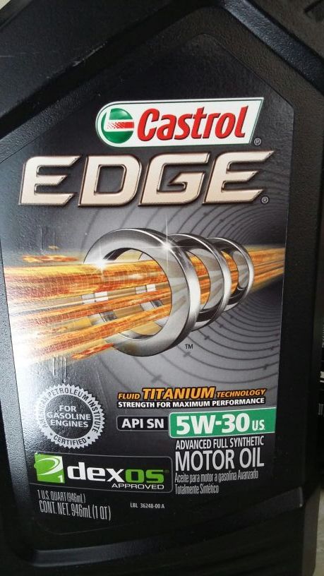 6qts Castrol Edge Dexos 5W30 Oil