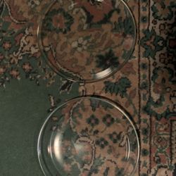 Two Vintage Pyrex Pizza Ovenware 