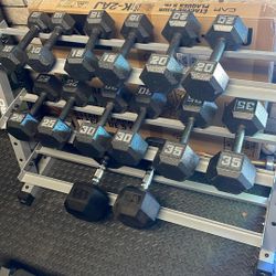 Dumbbells And rack And Bench