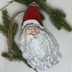 Large 6” Santa Ornament 