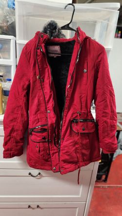 Love Me Now Collection Red Parka Jacket