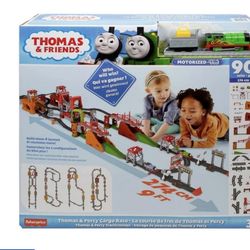 Thomas & Friends Super Station and Thomas the Train - Thomas & Percy Cargo Race Train Set