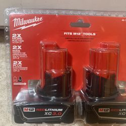 Milwaukee M12 3.0 Batteries 