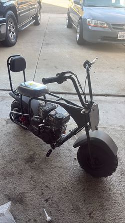 Black Gas-Powered Mini Bike