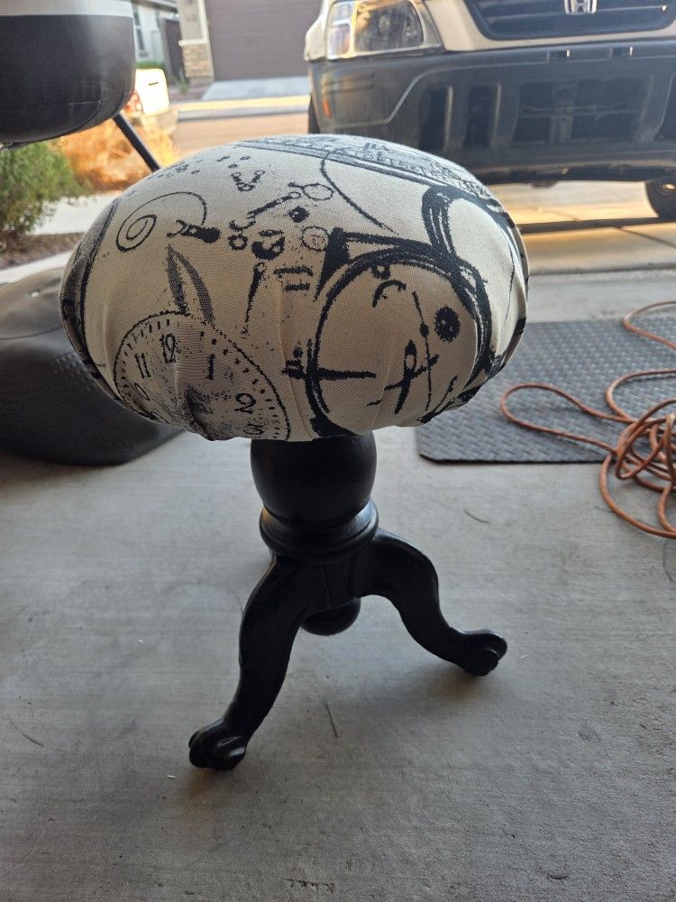 Vintage  Heavy Spinning  Mushroom Shape Stool