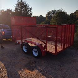 6x14 4ft sides double axle with tool box