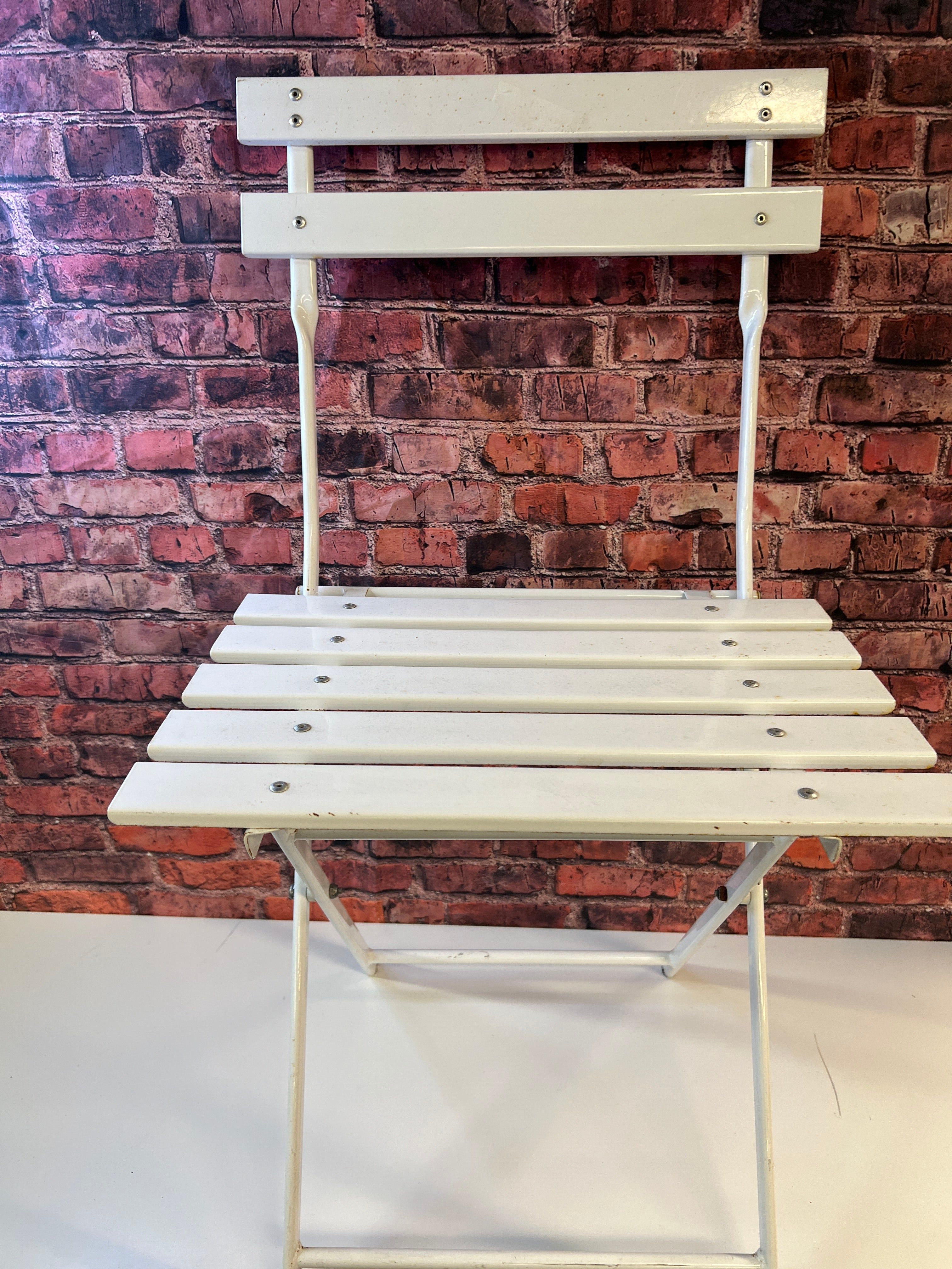 White Ikea Folding Bistro Chair