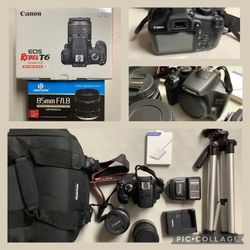 Camera - Canon EOS Rebel T6 Digital SLR 