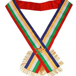 OES SASH - FIVE COLOR MOIRE RIBBON Masonic OES sash