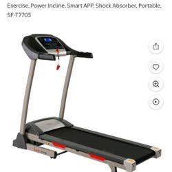 Sunny Health & Fitness SF-T7705 treadmill with auto incline. 