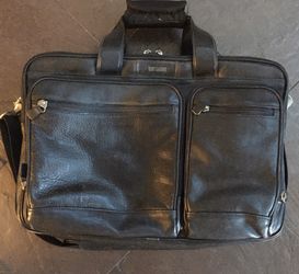 Large Leather Expandable Computer Bag