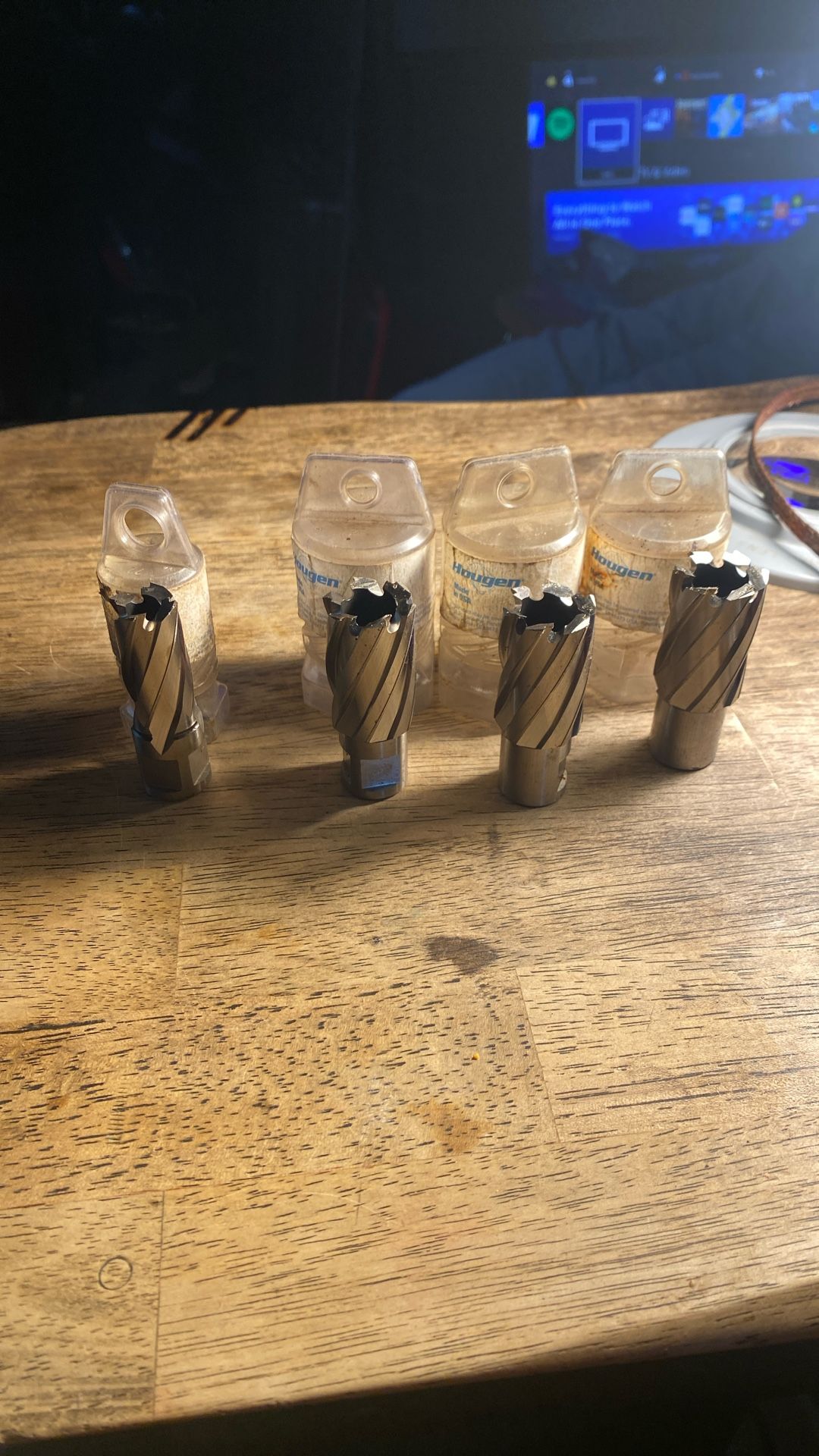 Houngan Annual Cutter. One Of 1/2 Wide. Three Of 3/4 Wide Drill Bits