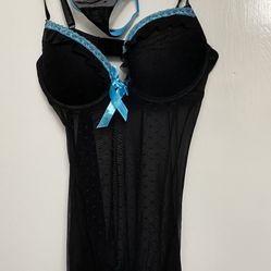 Black And Blue Lingerie Brand New