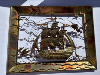 2 MCM Brutalist 3-D Wall Sculptures Art