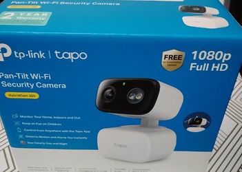 New TP-Link Tapo Pan Tilt Wifi Security Camera w/ New 256gb SD Card