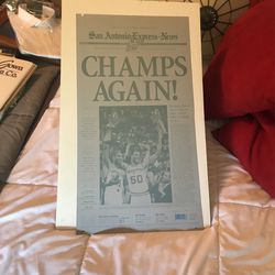 Spurs 2003 San Antonio Express news Print Plate