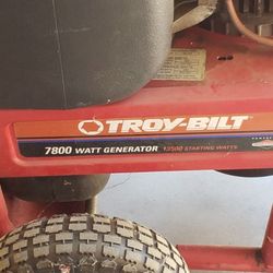 Tory built 7800 watt generator  Electric start runs good needs some work$ 200.00.OBO