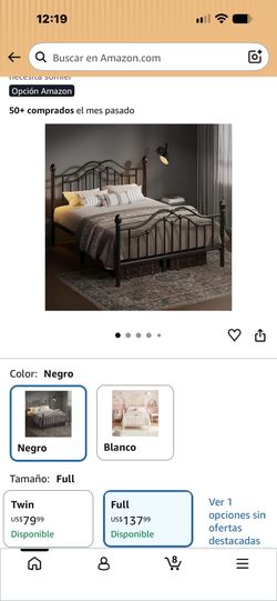 Black Metal Full Size Bed Frame and mattress brand new
