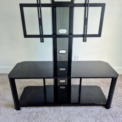 Black Glass Tv Stand 