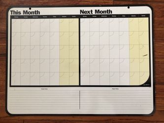 Organizer calendar perpetual Monthly wall planner Dry erase whiteboard home office