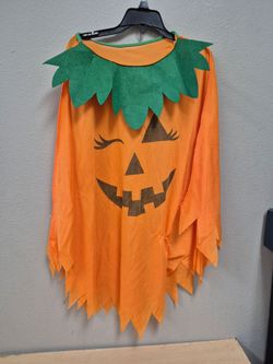 Halloween Pumpkin Costume Poncho
