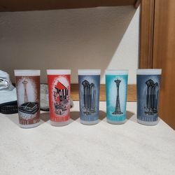 5 Glasses Of The World's fair 1962 