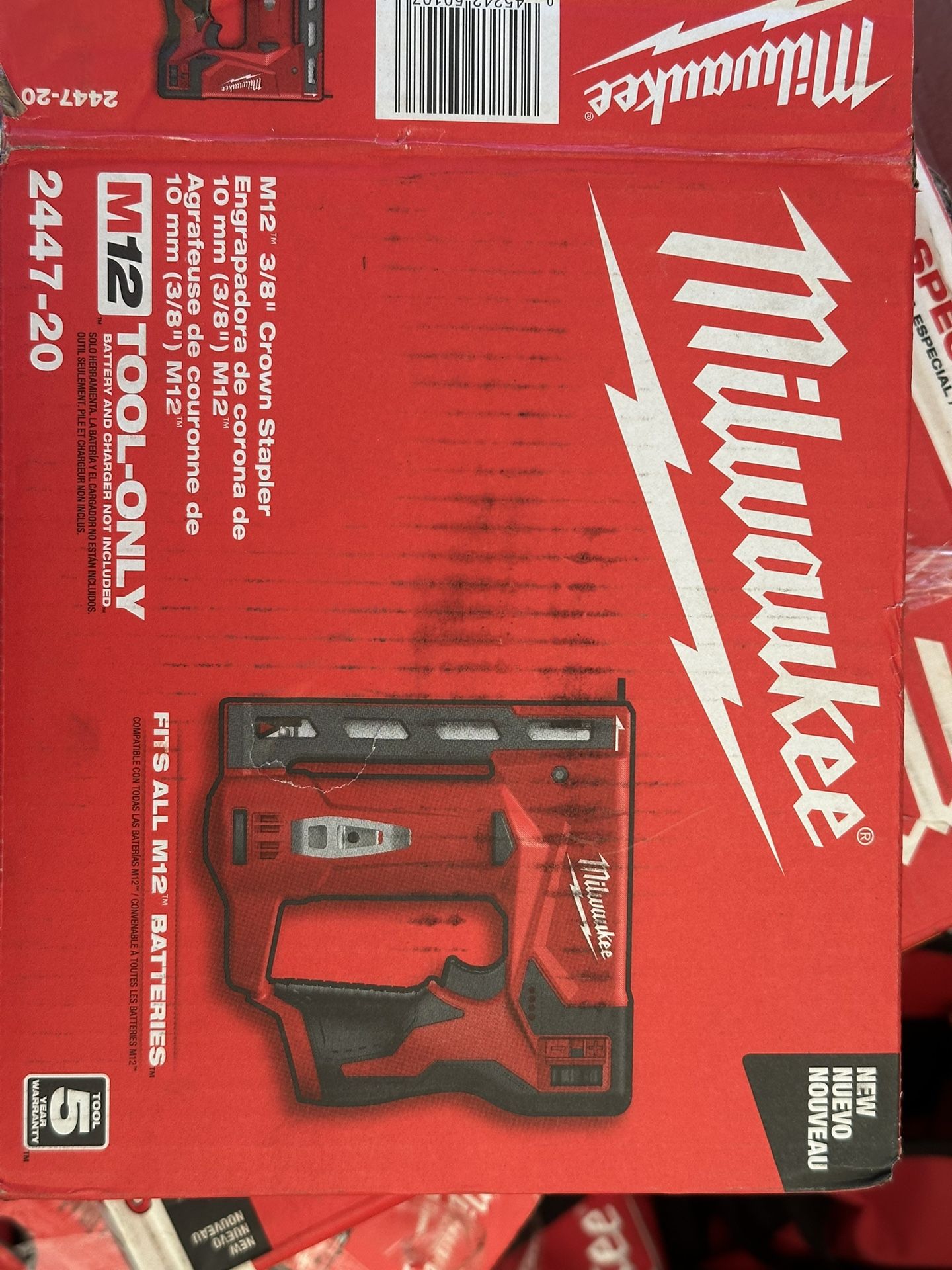 Milwaukee M12 12-Volt Lithium-Ion Cordless 3/8 in. Crown Stapler (Tool-Only)
