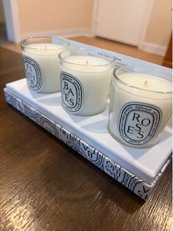 Diptyque - Figs Berries and Roses (Luxury Scented Candles - Set of 3)