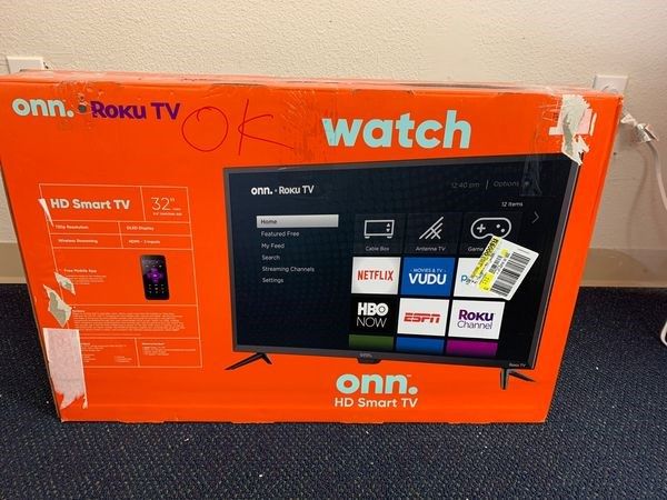 New ONN ROKU 32” Smart Tv! Open box w/ warranty I5QNU