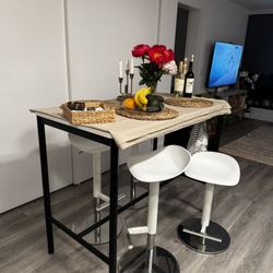 Kitchen Table + Adjustable Stools