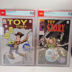 PSA 9.8 Woody & Buzz Homage Comics - ASM #16 & Captain America #5