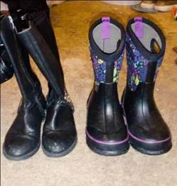 Name brand toddler girl boots (2 pairs(