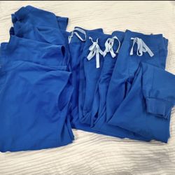 Figs Royal Blue Scrubs Size Xs