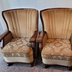 Two vintage armchairs