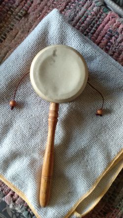 Old small wooden Drum from Asia vintage working condition 👌