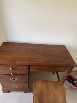Ethan Allen Walnut Writing Desk