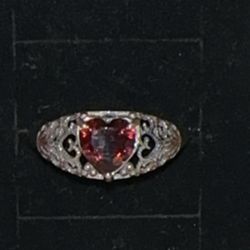 Garnet Heart S925