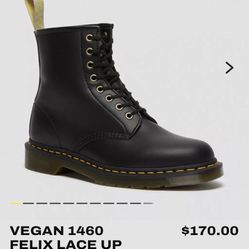 Doc Martins -Felix Lace Up - Vegan Size 8