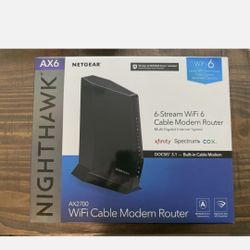 NetGear AX2700 6 Stream Wi-Fi Cable Modem Router