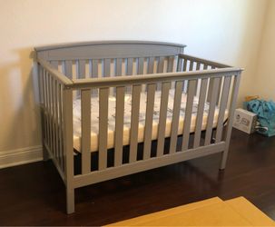 Delta Children 3-in-1 Convertible Gray Crib with Mattress