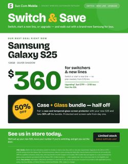 Samsung Galaxy S25 at Cricket