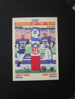 Score Emmitt Smith & Mark Carrier Rookies of the Year Card