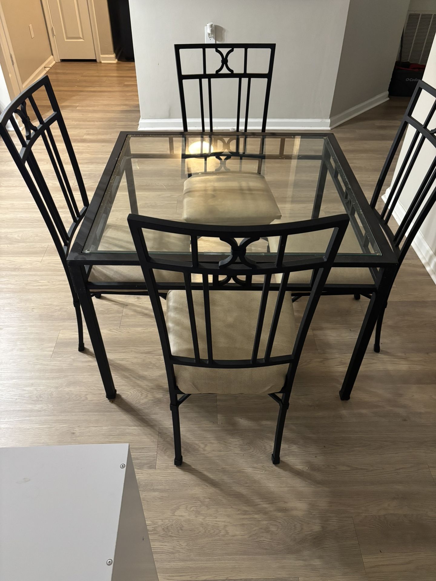 Square Glass Dining Table