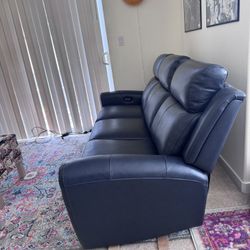 Italian Leather Recliner Sofa