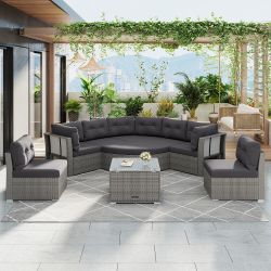 chino- Patio Furniture Set Outdoor Furniture Daybed Rattan Sectional Furniture Set Patio Seating Group