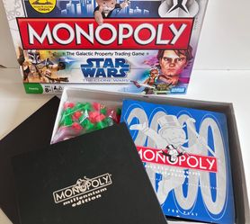 Monopoly Millenium Edition Playing Game W/No Box AS IS+ Star Wars (Only Board)