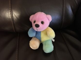Colorful teddy bear plush toy