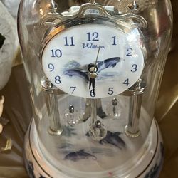Dolphin Glass Clock