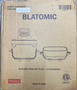 Air fryer, four in one portable glass air fryer cooking system