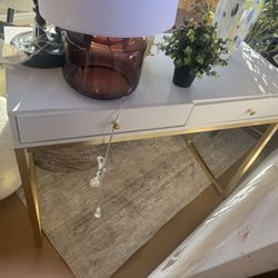 Modern White & Gold Desk